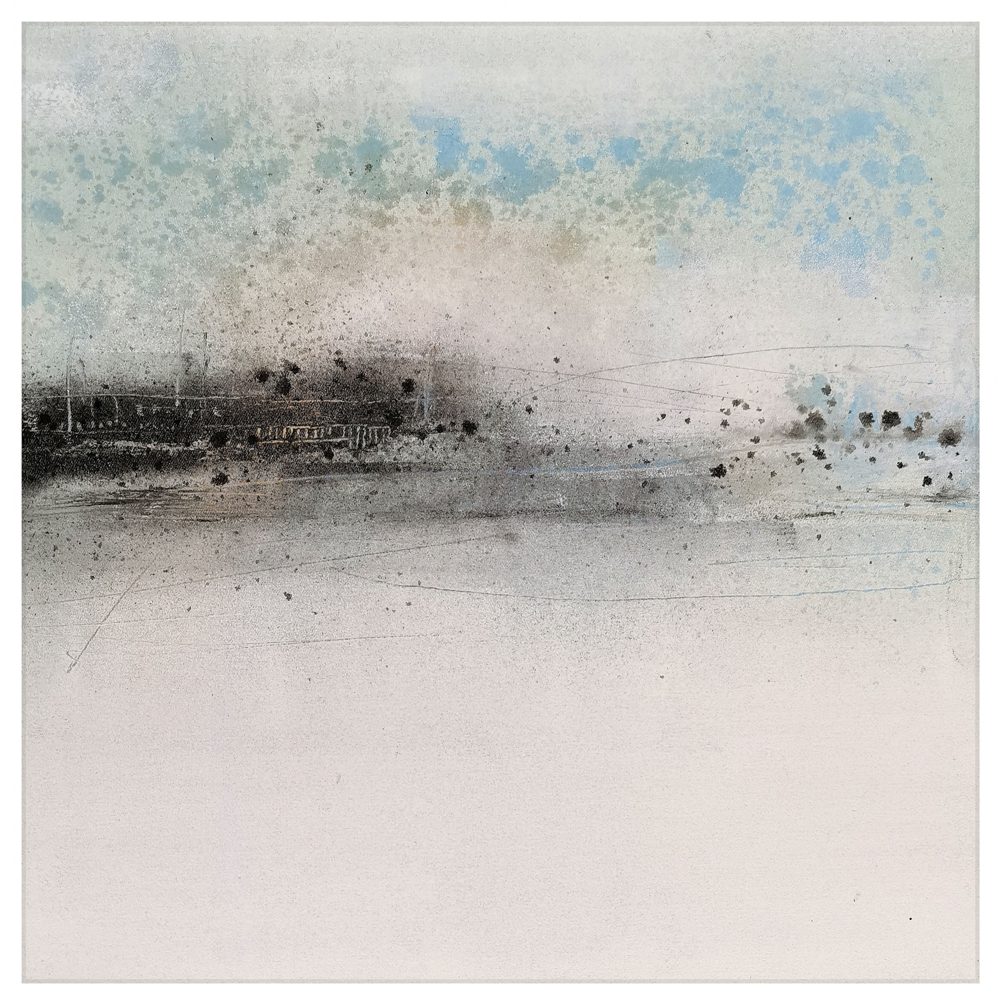 "Mały pejzaż II". Akryl na pł&oacute;tnie, 30x30cm. Sprzedany.